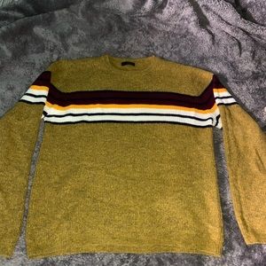 Mustard  sweater with stripes